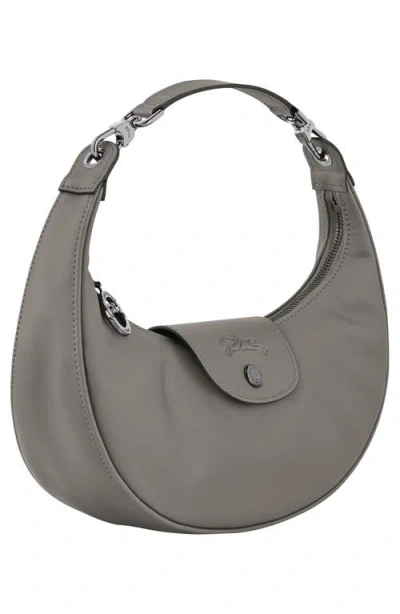 Longchamp Le Pliage Xtra Round Leather Top Handle Bag In Gray