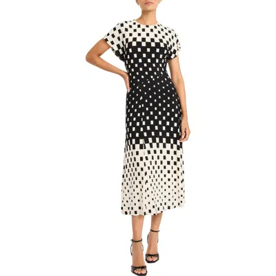 Maggy London Mixed Print Knit Midi Dress
