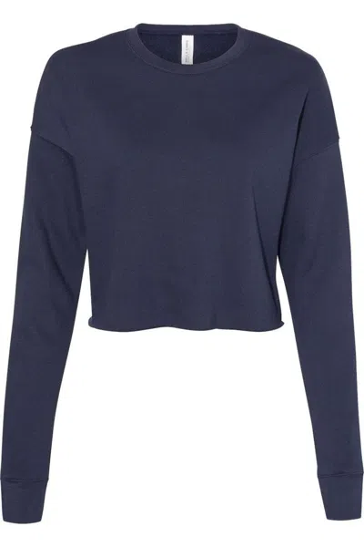 Bella+canvas Women´s Crop Crew Fleece In Blue