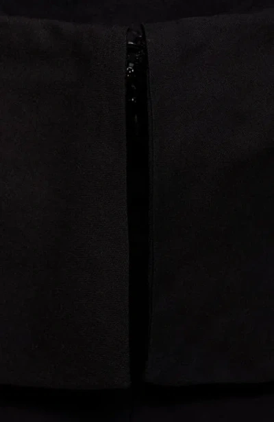 Mango Flared Dress With Ruffles Black In Black