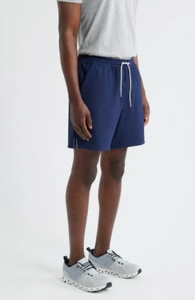 Johnnie-o Jumpin Rib Lounge Shorts In Blue