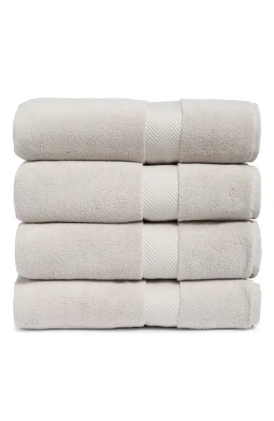 Nordstrom Organic Hydrocotton Set Of 4 Bath Towels $140 Value In Gray