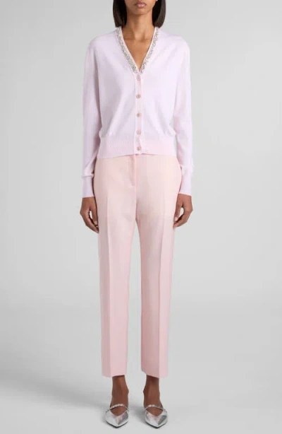 Alexander Mcqueen Mcqueen Wool & Mohair Cigarette Pants In Pink