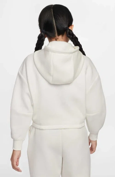 Nike Women's  Sportswear Tech Fleece Girls' Oversized Hoodie In White