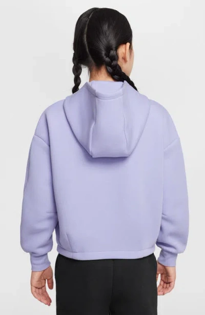 Nike Women's  Sportswear Tech Fleece Girls' Oversized Hoodie In Purple