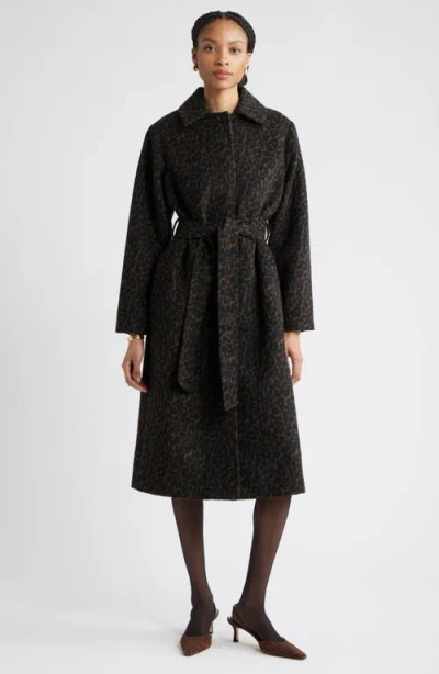 Nordstrom Belted Animal Print Jacket In Animal Print