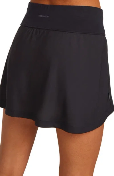 Icebreaker 125 Cool-lite Lyocell & Merino Blend Active Skort In Black