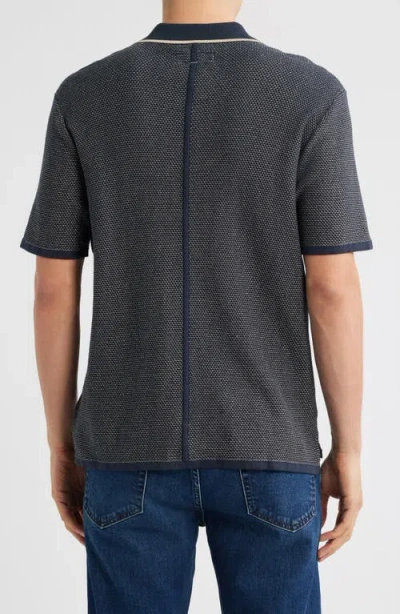 Rag & Bone Norton Knit Polo In Gray