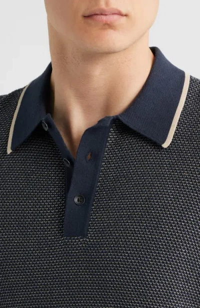 Rag & Bone Norton Knit Polo In Gray