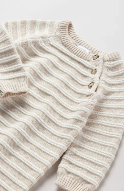 Nordstrom Stripe Sweater Romper In Brown