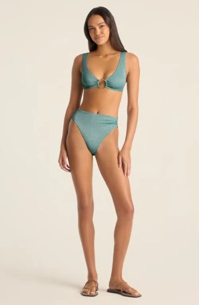 Vitamin A ® Skylar Ring Detail Bikini Top In Blue