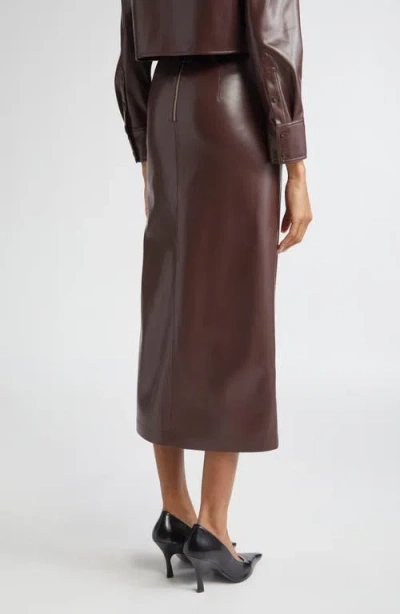 Alice And Olivia Alice + Olivia Maeve Faux Leather Midi Skirt