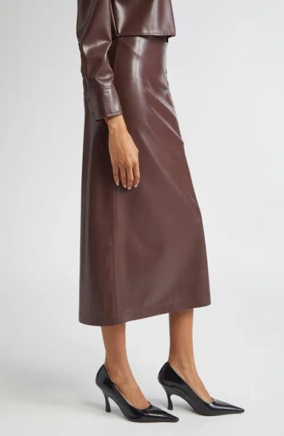 Alice And Olivia Alice + Olivia Maeve Faux Leather Midi Skirt