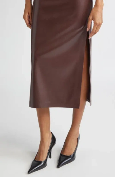 Alice And Olivia Alice + Olivia Maeve Faux Leather Midi Skirt