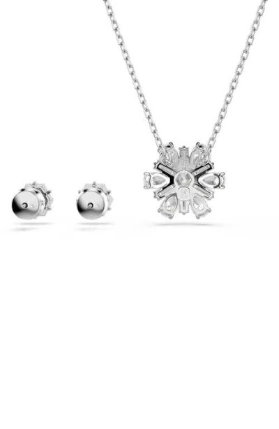 Swarovski Idyllia Crystal Pendant Necklace & Stud Earrings Set