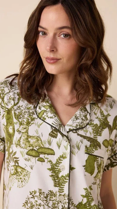 The Cat's Pajamas Pima Knit Cropped Pajama Set