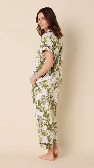 The Cat's Pajamas Pima Knit Cropped Pajama Set