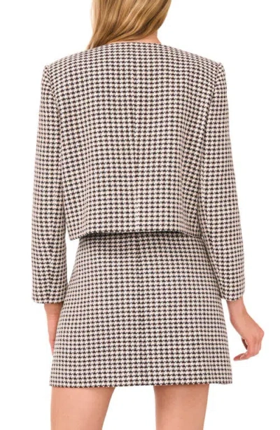 Cece Princess Seam Tweed Jacket In Brown