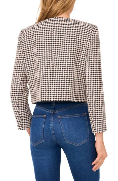 Cece Princess Seam Tweed Jacket In Brown