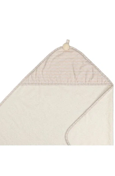 Crane Baby Hooded Cotton Baby Towel In Gray
