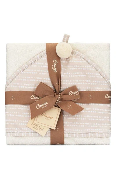 Crane Baby Hooded Cotton Baby Towel In Gray
