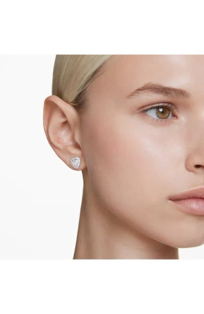 Swarovski X Ariana Grande Angelic Crystal Heart Halo Stud Earrings