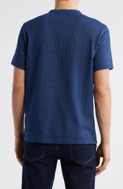 Robert Barakett Whitley Short Sleeve Henley In Blue