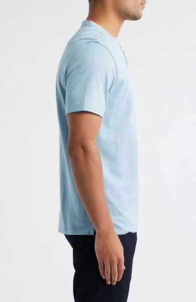 Robert Barakett Whitley Short Sleeve Henley In Blue