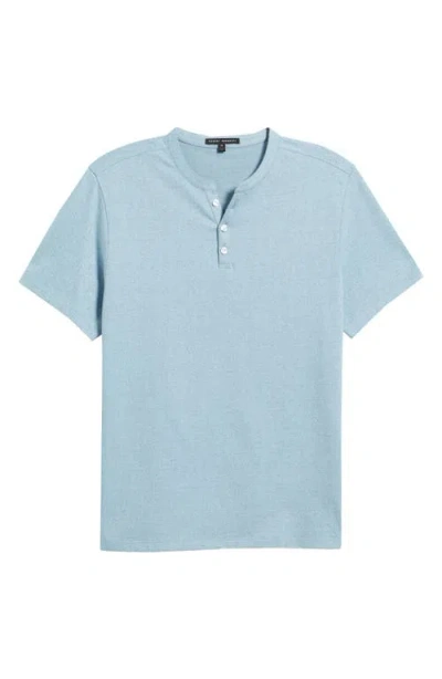 Robert Barakett Whitley Short Sleeve Henley In Blue