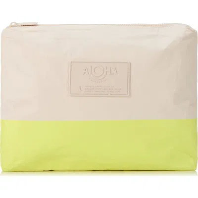 Aloha Collection Mid Dipped Water Resistant Tyvek® Zip Pouch In Neutral