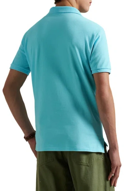 Polo Ralph Lauren The Iconic Solid Aqua Cotton Piqué Polo