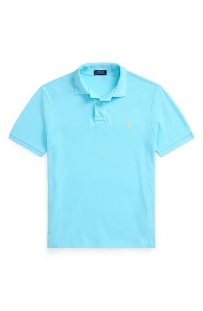 Polo Ralph Lauren The Iconic Solid Aqua Cotton Piqué Polo