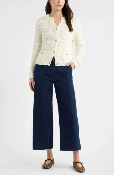 Caslonr Caslon(r) Wide Leg Crop Jeans