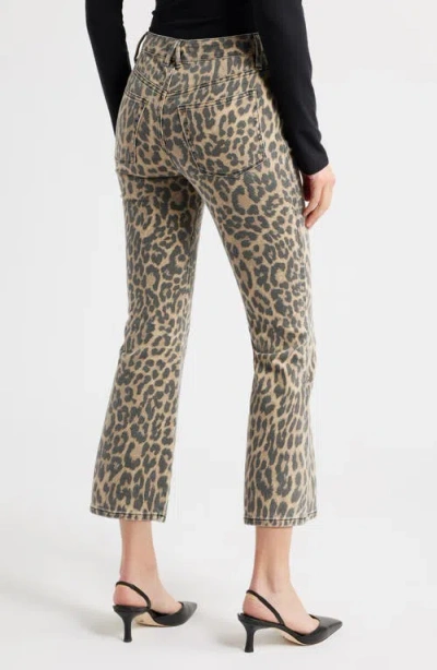 Good American Good Standard Leopard Print Kick Flare Jeans