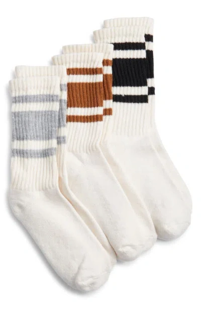 American Trench Assorted 3-pack Mono Stripe Cotton Blend Crew Socks