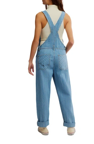 Free People Ziggy Stripe Denim Overalls