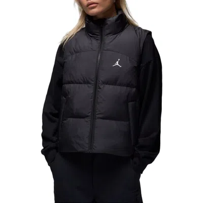 Jordan Solid Core Puffer Vest In Black