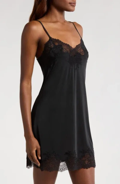 Natori Enchant Lace Trim Satin Chemise