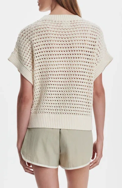 Varley Julianna Open Knit Short Sleeve Sweater