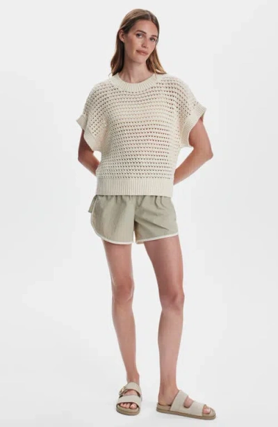 Varley Julianna Open Knit Short Sleeve Sweater