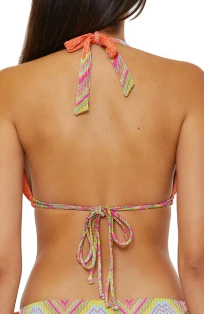 Becca Summer Sunrise Metallic Triangle Bikini Top In Multi