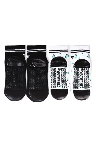 Arebesk Assorted 2-pack Gripper Ankle Socks