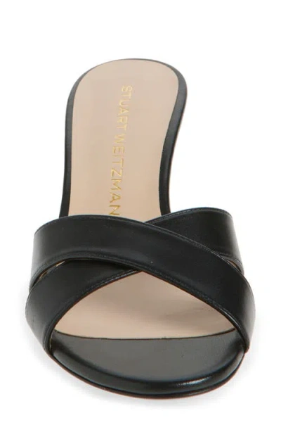 Stuart Weitzman Minimalist Slide 50 Sandal In Black