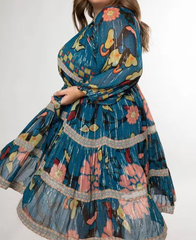 Verb Alice Mini Dress - Plus Size In Blue In Blue