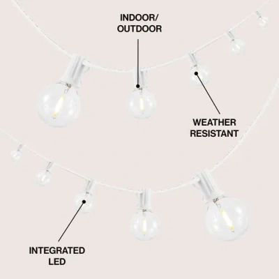 Jonathan Y 25-light Indoor/outdoor Contemporary Rustic Incandescent G40 Bistro Globe Bulb String Lig In Neutral