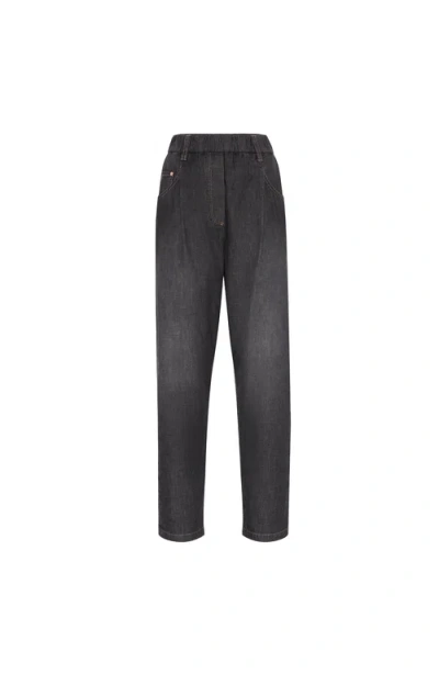 Brunello Cucinelli Five-pocket Trousers In Black