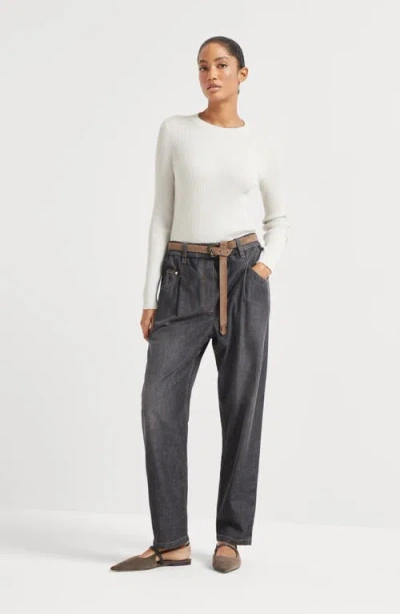 Brunello Cucinelli Five-pocket Trousers In Black