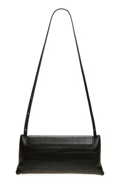 Ree Projects Elieze Soft Croc Embossed Leather Clutch