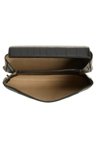 Ree Projects Elieze Soft Croc Embossed Leather Clutch