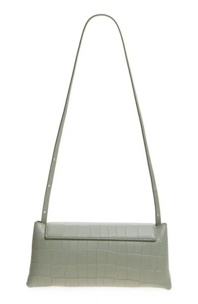 Ree Projects Elieze Soft Croc Embossed Leather Clutch